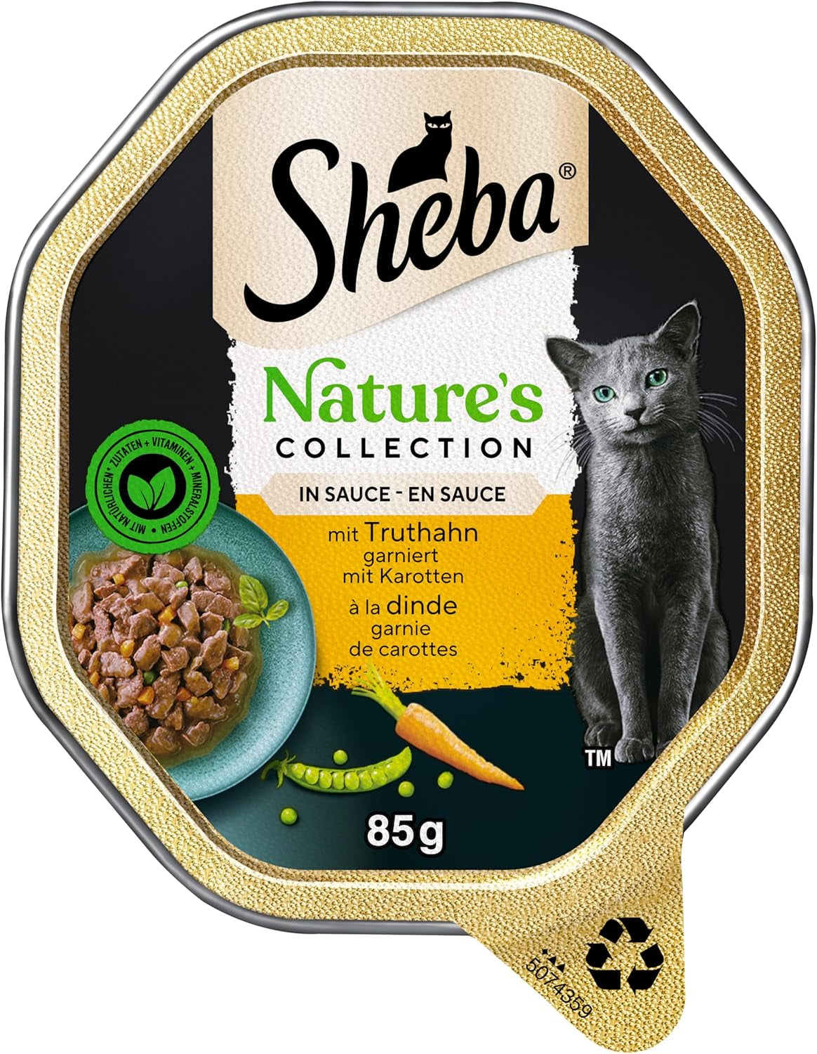 SHEBA Nourriture humide pour chats, Collection Nature's en sauce à la dinde, 2 x 11 x 85 g