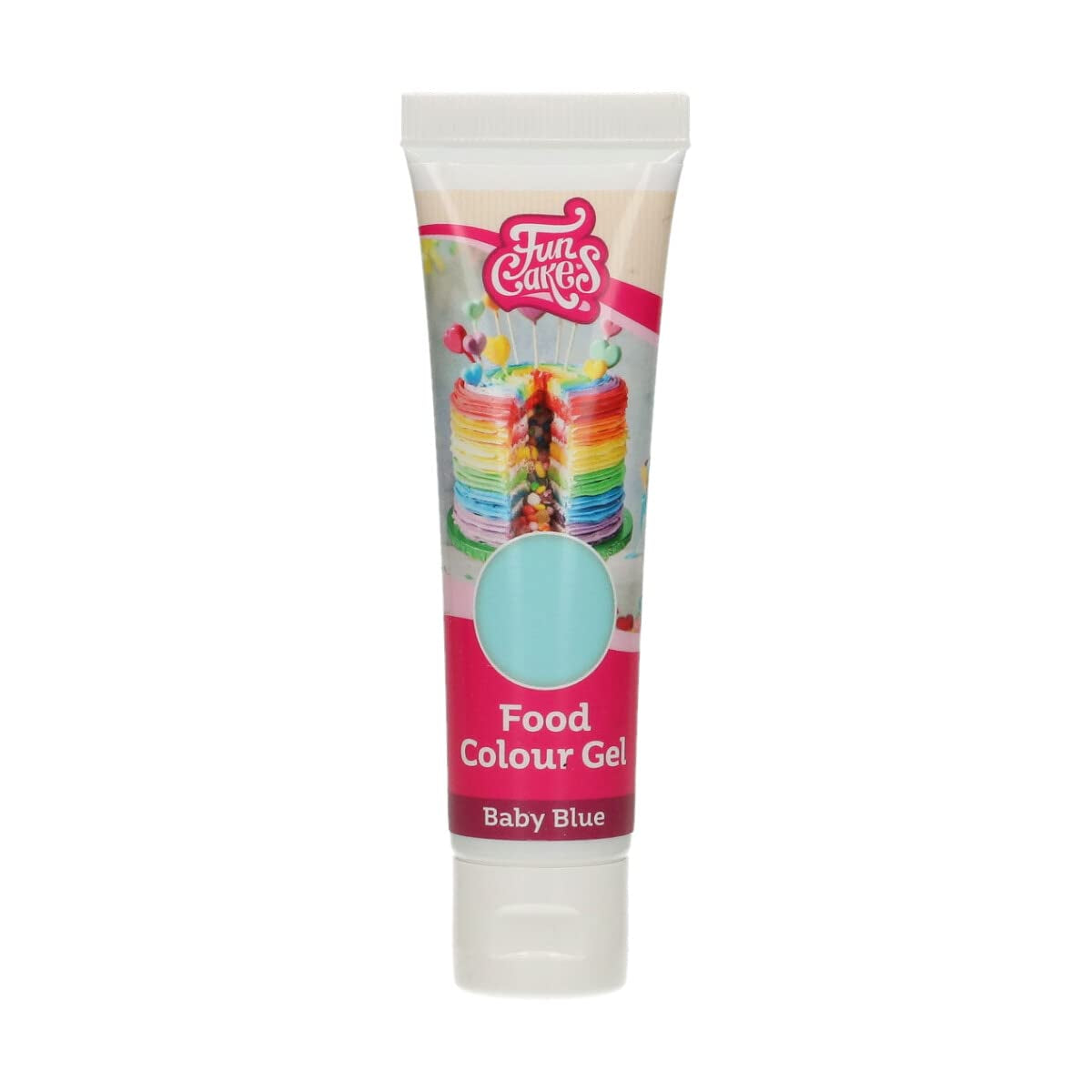 Colorant alimentaire Funcakes Gel Bleu Bébé : Colorant alimentaire très concentré pour pâte, crème, fondant et pâte d'amande. Dosage facile. Une seule goutte pour créer des couleurs vibrantes. Halal. 30g.