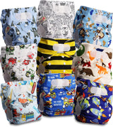 Couche réutilisable Littles and Bloomz FLV2-0602, fermeture à crochet et boucle standard, 6 couches
