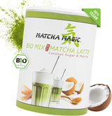Matchamagic - Poudre de matcha latte bio du Japon avec sucre de fleur de coco pour un délicieux thé