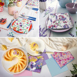 PAW - Serviettes 3 Plis (33 X 33 Cm) I 20 Pièces I Parfaites pour les Anniversaires, Fêtes, Mariages, Communions et Fêtes I Décorations de Table Serviettes en Papier Colorées - Fleurs Colorées Flore I Composition Florale