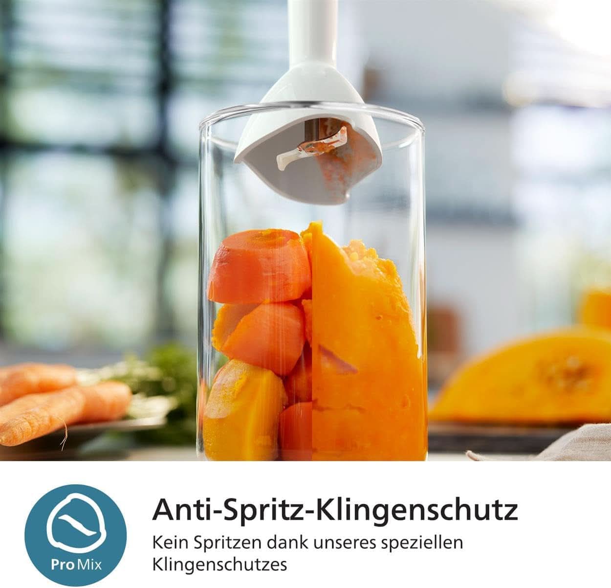 Philips 5000-Serie Stabmixer - 1200W Leistung. Technologie Promix. Led Geschwindigkeitsanzeiger. Stufenlose Geschwindigkeitseinstellung. Conception compacte. Leicht Zu Reinigen. Schwarz (HR2681/00) Cuisine Naty Shop
