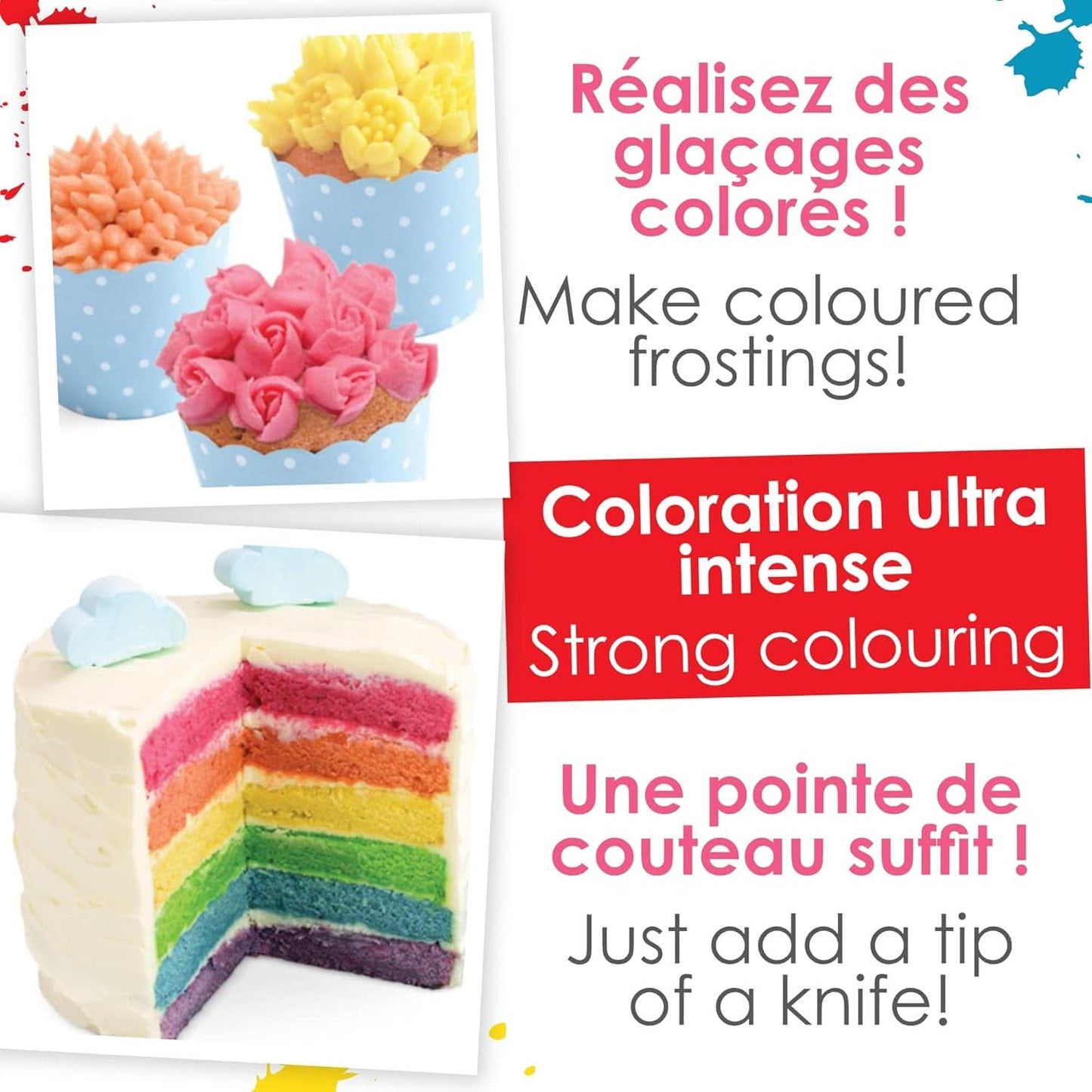 ScrapCooking, Lot de 3 colorants alimentaires en poudre - rouge, jaune, bleu, 3 x 5 grammes Naty Shop