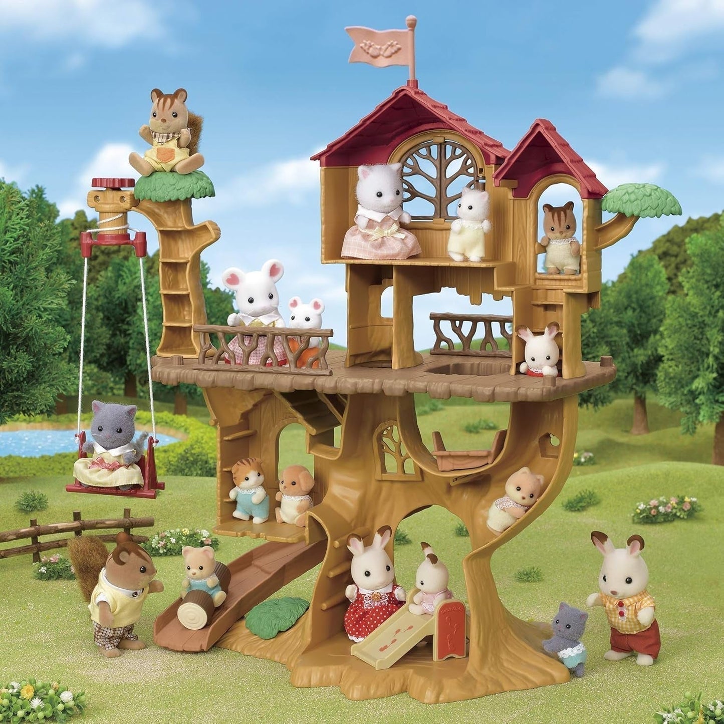 Sylvanian Families 5494 Adventure Tree House - Ensemble de jeu pour maison de poupée Dollhouses Naty Shop