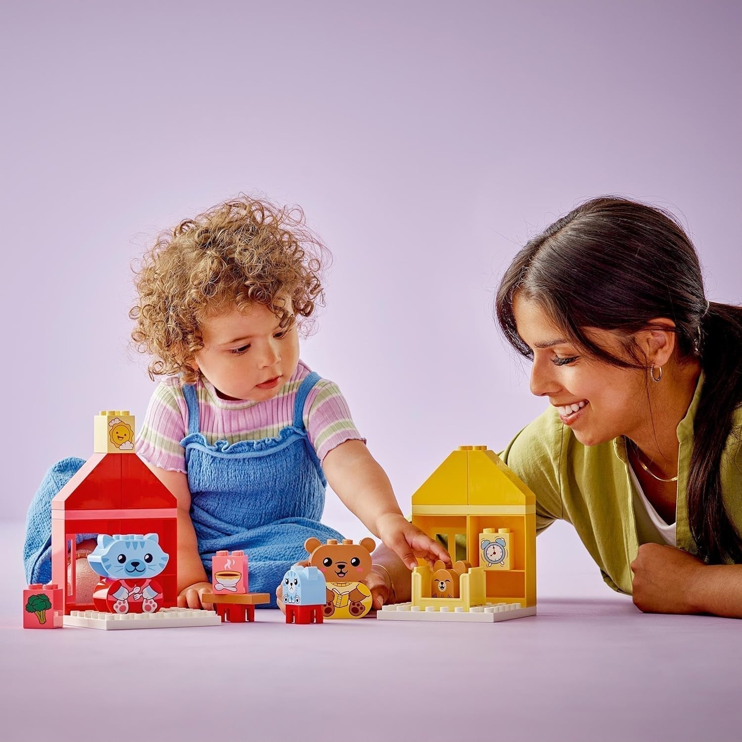 LEGO DUPLO Routines quotidiennes : manger et dormir, jouet éducatif pour encourager le développement social et émotionnel, avec 4 figurines d'animaux, cadeau pour les enfants à partir de 18 mois 10414 Jeux de construction Besuche den LEGO-Store
