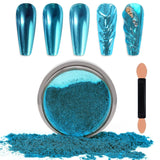 Chrome Nagel Pulver Spiegel Effekt Metallic Staub Holographische Glitter Glasierte Maniküre Dekoration Reflektierendes Pigment For DIY Gel Polish Nail Art, Harz Handwork, Geschenke for Gold