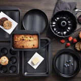Masterpro Foodies - Plaques à pâtisserie pour 6 muffins - Répartition homogène de la chaleur - Fabriquées en acier au carbone - Fond antigrippant - Amovibles et faciles à laver Plaques et moules à pâtisserie Naty Shop