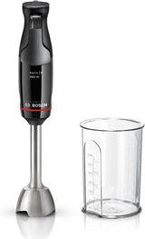 Bosch Batteur sur socle Ergomaster Serie 4, 1000 Watt, Edelstahl-Mixstab, Zerkleinerer, Mix-/Messbecher, Schwarz Kitchen Naty Shop Ergomaster Serie 4