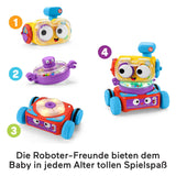 Fisher-Price Robot d'apprentissage 4 en 1 Linus pour bébés et tout-petits, jouet à partir de 6 mois - germanophone, HCK39 Baby Toys Naty Shop