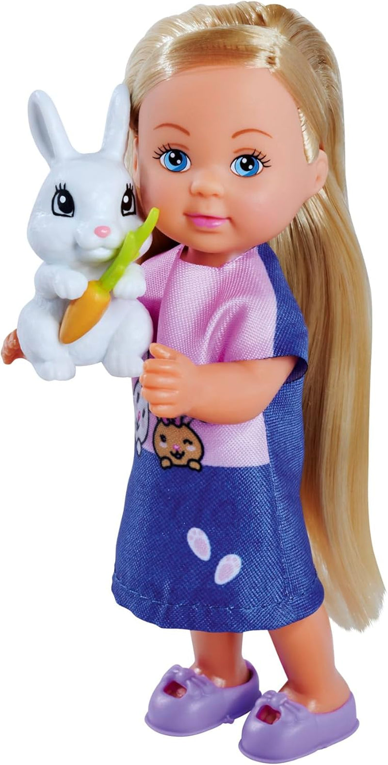 Simba Steffi Love Rabbit Family 12 cm 29 cm Cage à lapin poupée de jeu et poupée avec deux lapins, à partir de 3 ans