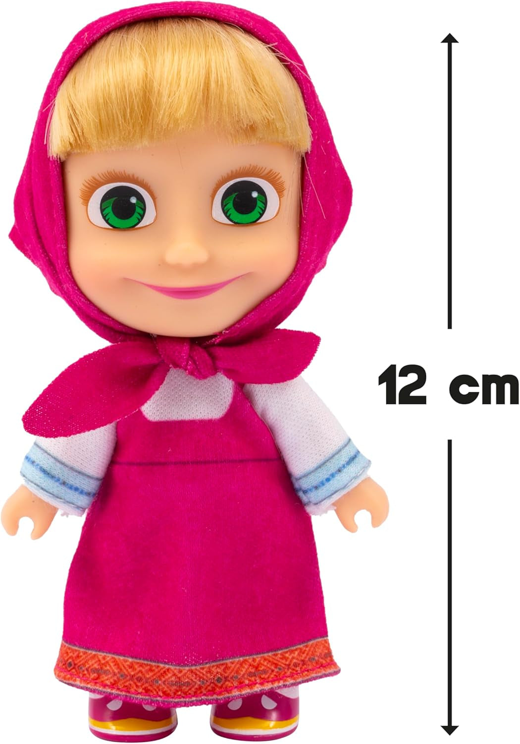 Masha et Michka Poupée Masha 12 cm et peluche Bärka 20 cm pour enfants de 3 ans et plus MHA21