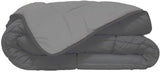 Poyet Motte Calgary Housse de Couette Polyester Acier/Argent, Polyester, Acier/Argent, 220X160X1 Cm Couettes et couettes Naty Shop 240X220X1 Cm