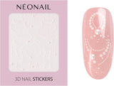 NÉONAIL Nagelstickers 3D - 61 Muster - Nail Charms - Nägel Selber Machen - Nails - Nageldesign - Accessoires - Nailart - Nail Art Zubehör - Nagel Deko - Nagelschmuck - Dekoration Nageldesign - Weiß