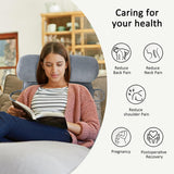 Oreiller de lecture XL pour lit et canapé avec tour de cou amovible, oreiller de dos idéal pour adultes avec mousse à mémoire de forme pour lire, travailler, jouer, regarder la télévision, se détendre (gris)