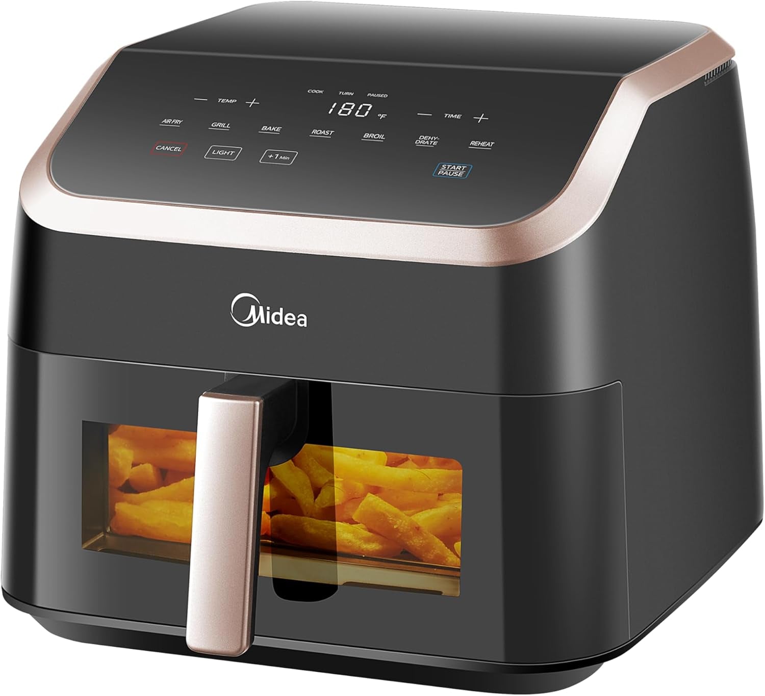 Friteuse à air chaud Midea 2L, friteuse à air 1150W, sans huile, friteuse à air chaud, fonction d'arrêt automatique appareils ménagers Naty Shop 9L