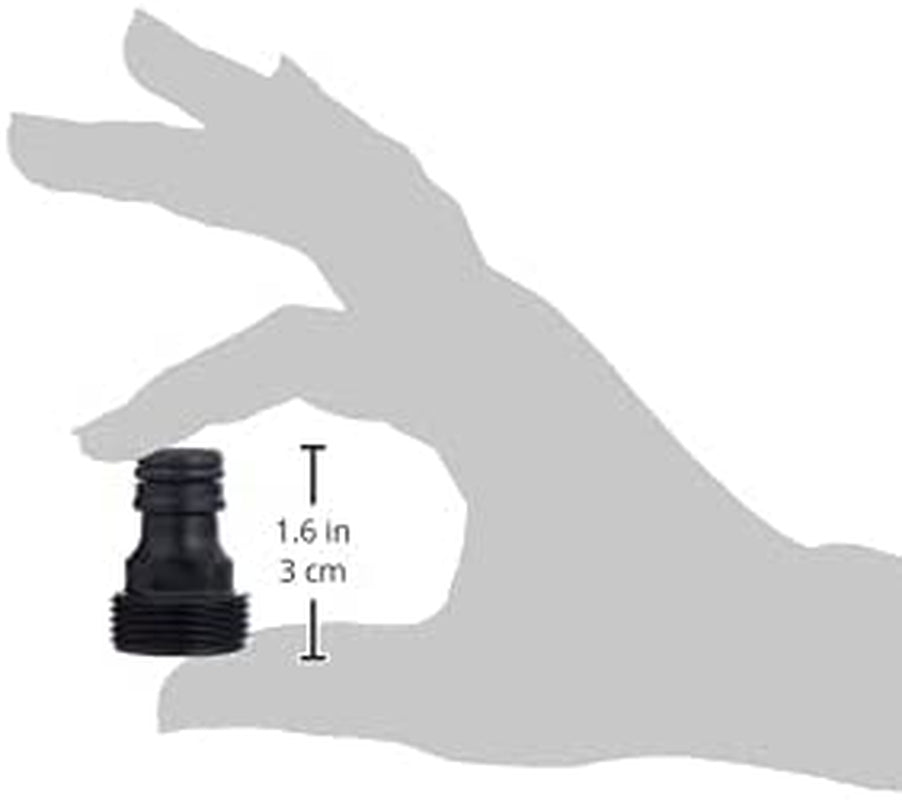 Adaptateur pour appareils Gardena : Connexion au système Gardena d'origine pour appareils d'arrosage avec filetage intérieur, adapté pour filetage 26,5 mm (G 3/4"), dans une boîte (2921-20), noir