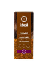 khadi GOLDBRAUN coloration capillaire à base de plantes, coloration de cheveux allant de l'ambre vif au brun doré doux et brillant, coloration naturelle 100% végétale, naturelle et végétalienne, cosmétiques naturels certifiés, 100g de teinture capillaire Naty Shop