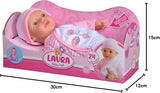 Simba 105140020 - My Love Baby Talk, poupée au corps doux avec des yeux endormis dans une jolie combinaison, émet 24 sons de bébé, 30 cm, poupée pour enfants à partir de 2 ans