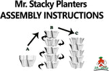Jardinière verticale empilable à 5 niveaux pour fraises, herbes, fleurs et légumes pour jardin intérieur et extérieur.