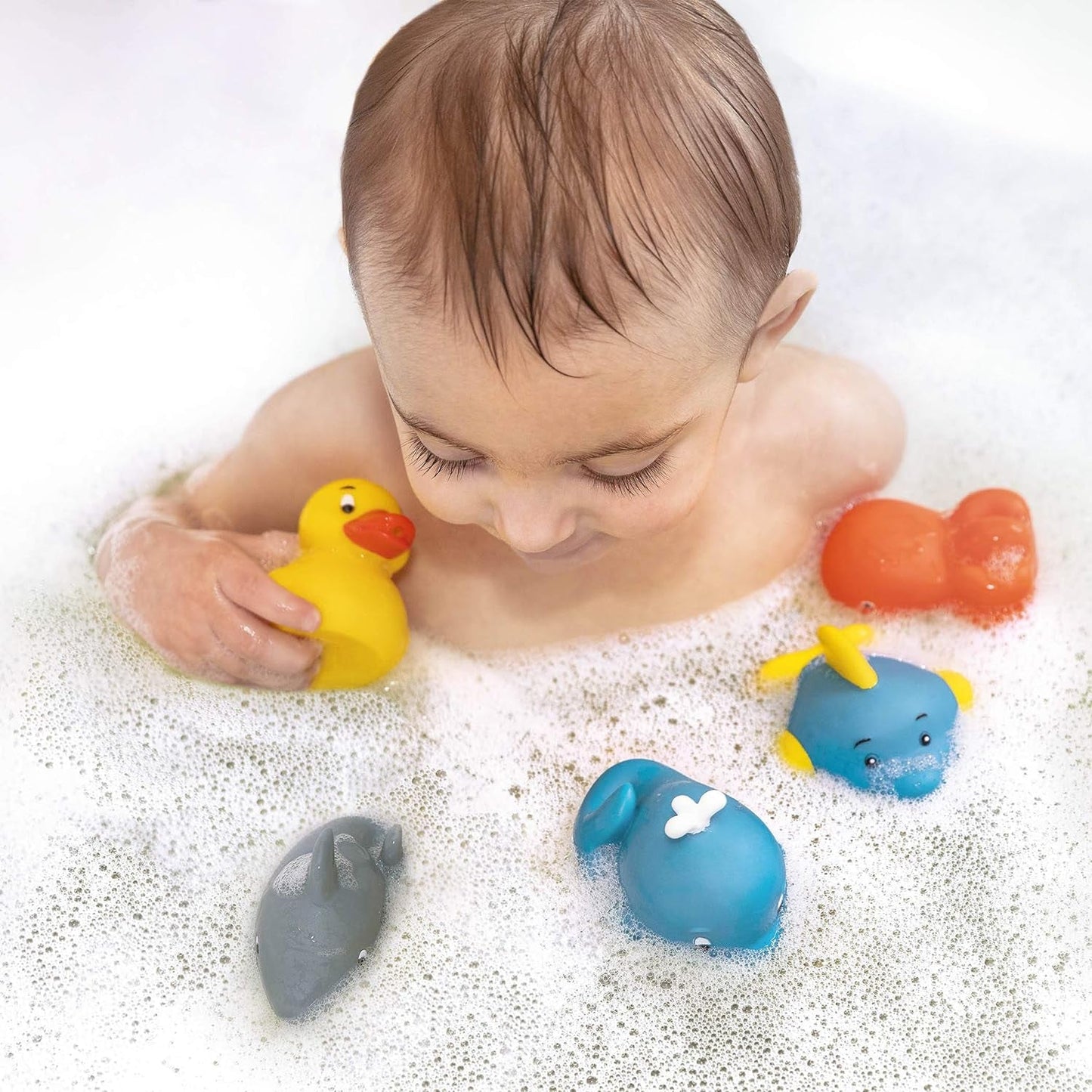 Battat 12 pièces jouet de bain bébé jouet de bain animaux aquatiques - copains de bain pour bébés 10 mois - jouet de bain canard et plus Bebe Toys Naty Shop