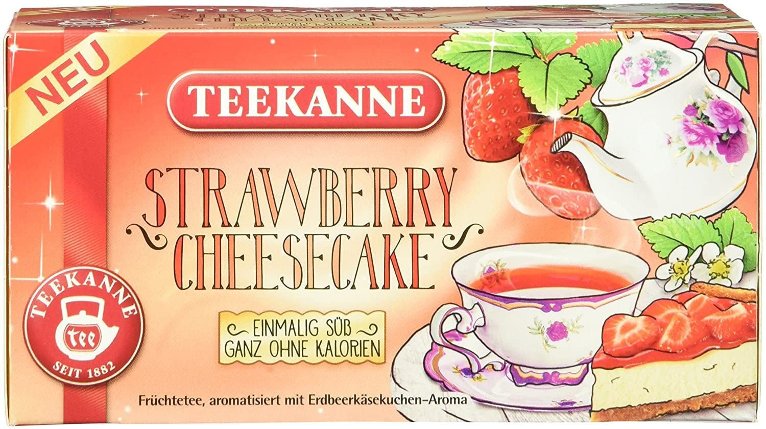 Teekanne Sweeteas Gâteau au fromage aux fraises Gâteau au fromage aux fraises Paquet de 12 (12 x 18 sachets de thé)