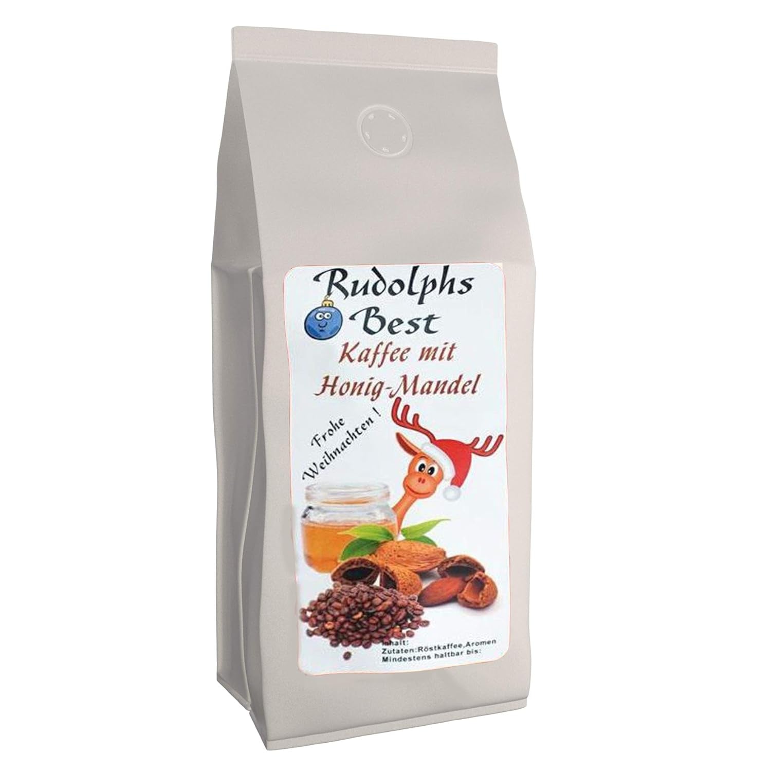 Rudolph's Best Coffee avec saveur de miel et d'amande, 500 grains entiers