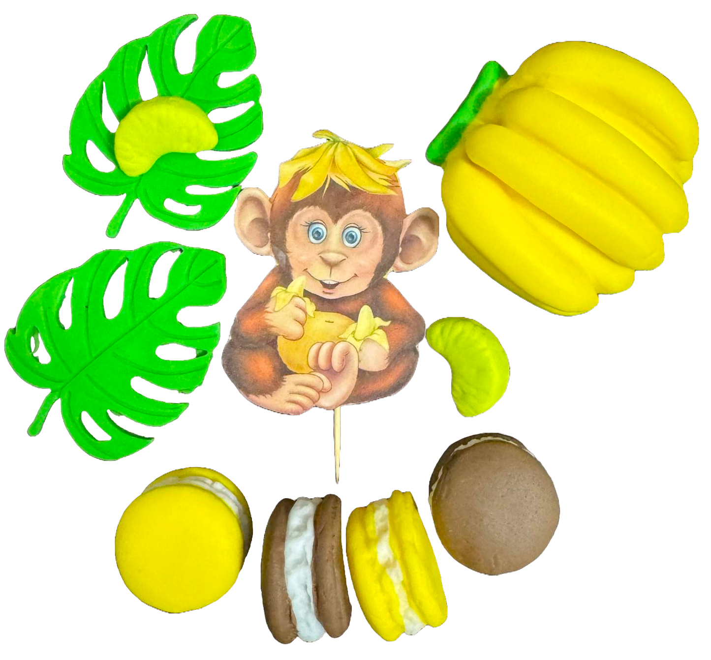 Lot de 10 décorations comestibles en sucre, Décorations en pâte à sucre Maimuta Nati Shop