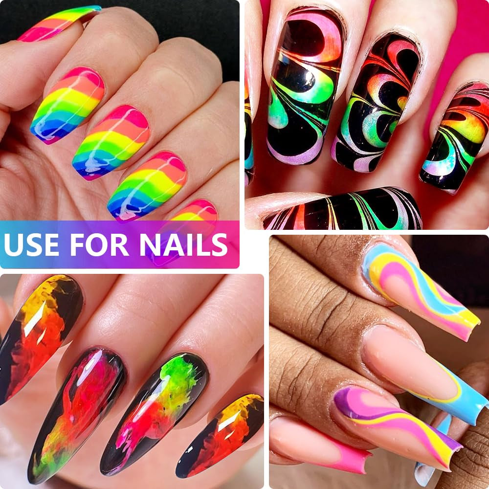 Pulvérisateur de pigments de phosphore néon pour ongles, 12 couleurs, poudre de paillettes pour ongles, maquillage Halloween, décoration de maquillage, Nail Art, pigments de couleur