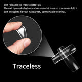 240pcs ongles artificiels clairs, faux ongles, ongles longs à couverture complète, pointes d'ongles ballerine, pointes d'ongles français à couverture complète pour manucure