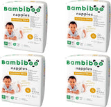 Bambiboo Mini couches jetables respectueuses de la peau avec ouverture ombilicale en fibre de bambou douce - Couches pour nouveau-nés - Couches jetables pour nouveau-nés - Protection de la peau - Taille 2, 25 pcs