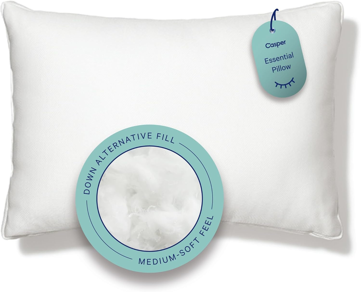 Casper Sleep Essential Oreiller pour dormir, King, Blanc Naty Shop Oreillers Standard King Blanc
