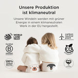 Kit & Kin Premium Eco Couches, taille 4 (9-16 kg), 132 couches, à base de plantes et hypoallergéniques, protection fiable contre les fuites, végétaliennes et sans cruauté envers les animaux
