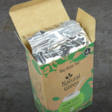 Delicatino - PURE LEAF vert naturel 500G, yerba mate biologique sans tige, frais et sans fumée, cultivé biologiquement, emballé sous vide pour une fraîcheur maximale