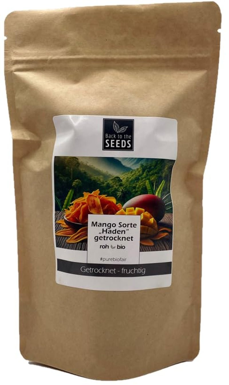 Lanières de mangue - variété "Haden" - séchées - bio - qualité crue - 400 g Produits déshydratés Naty Shop Titre par défaut