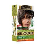 Coloration capillaire en gel naturel sans dommages Indus Valley | Sans ammoniaque, végétalien et sans cruauté | Jusqu'à 100 % de couverture des gris, résultats longue durée | Châtain clair 5.0 (20 grammes + 200 ml) Teinture capillaire Naty Shop Châtain moyen