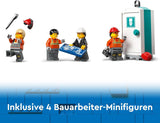 Grue de construction mobile LEGO City, jouet de construction pour garçons et filles, cadeau créatif pour enfants, bras long extensible, 4 figurines d'ouvriers de la construction pour jeu de rôle 60409 Besuche den LEGO-Store