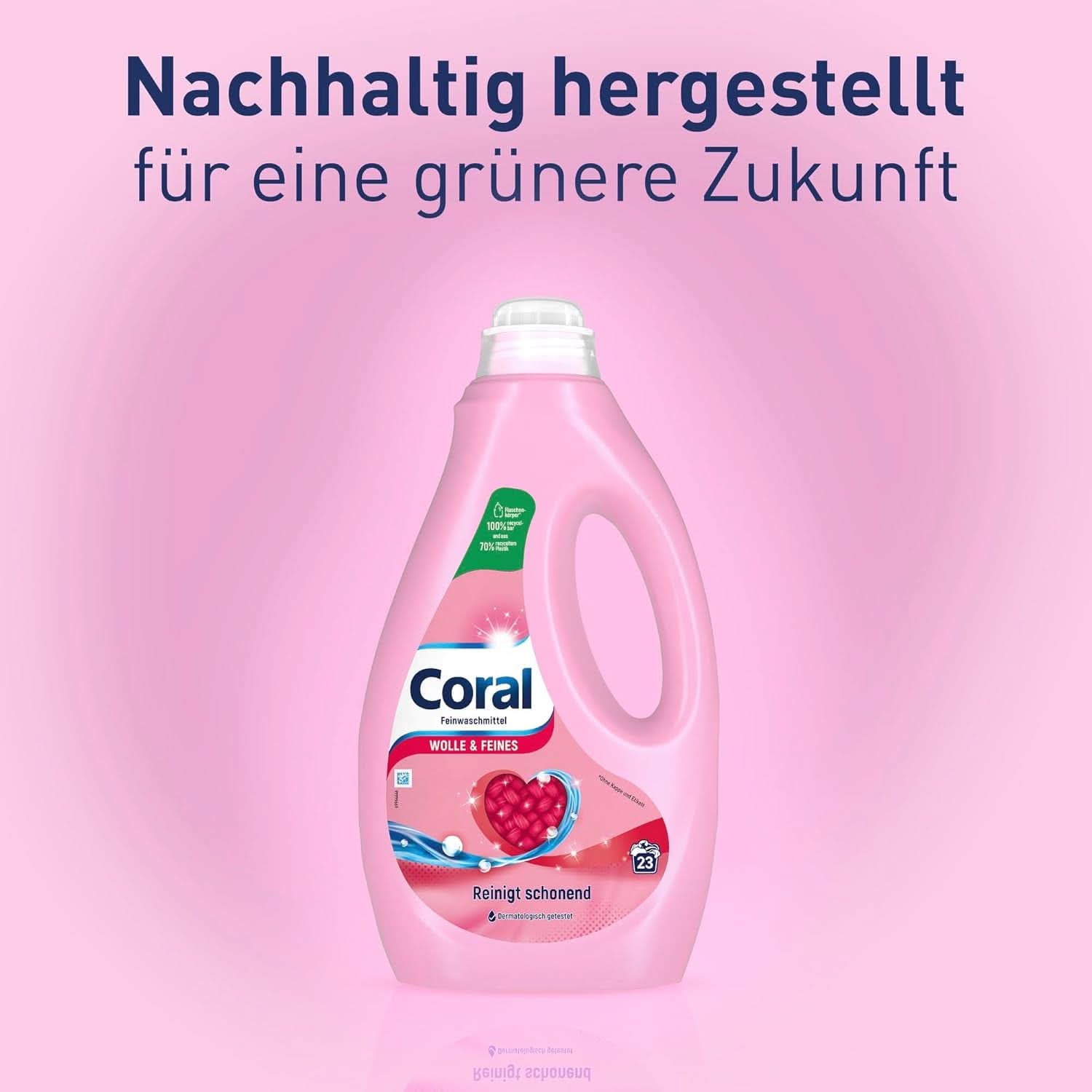 Lessive liquide délicate corail pour laine et linge délicat, 23 lavages, 1,15 litre Détergents à lessive Naty Shop