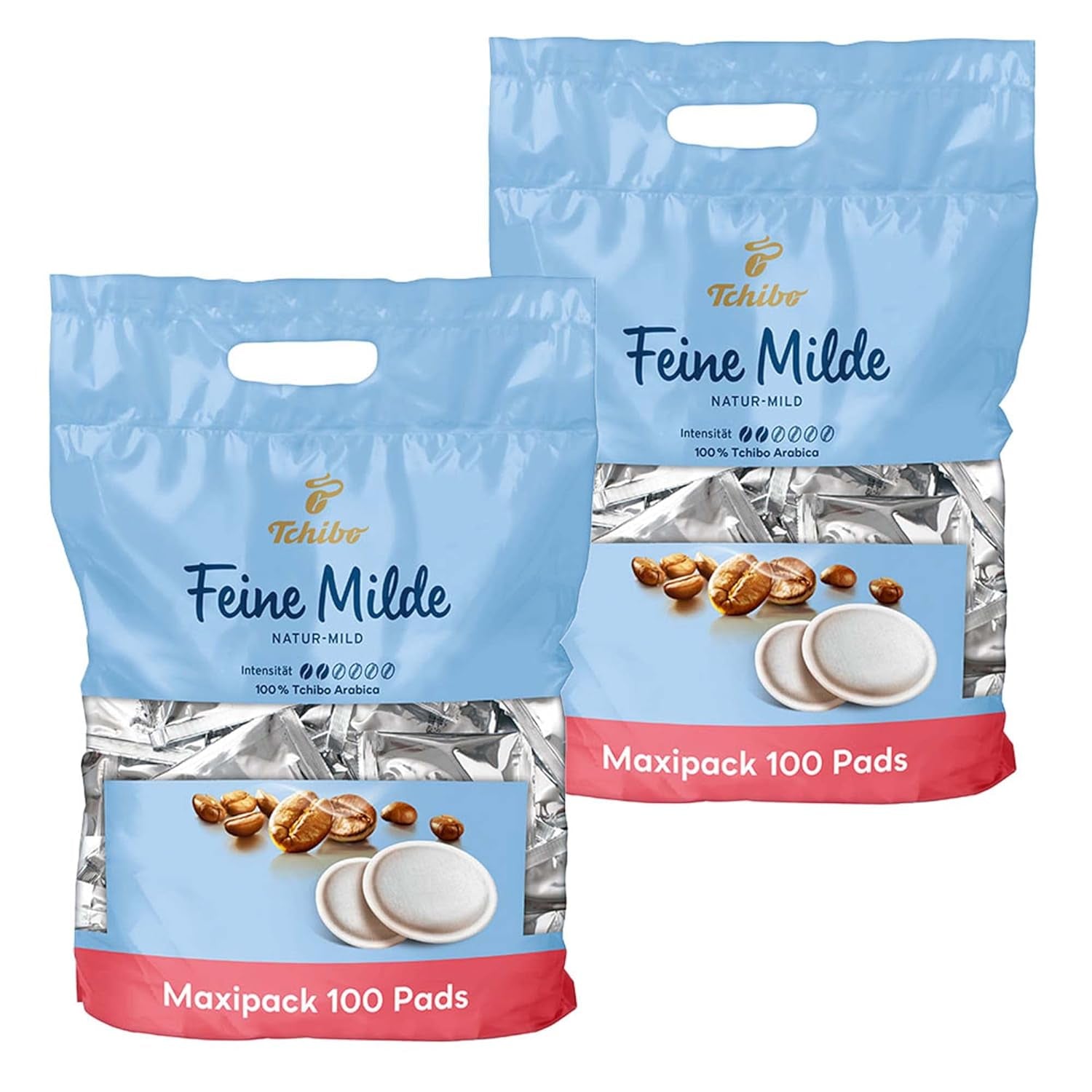 Tchibo Kaffeepads Vorratspack Maxipack, Feine Milde, 200 Stück – 2x 100 Pads (Kaffee, soft mit sanften Röstaromen), nachhaltig, geeignet für Senseo Maschinen