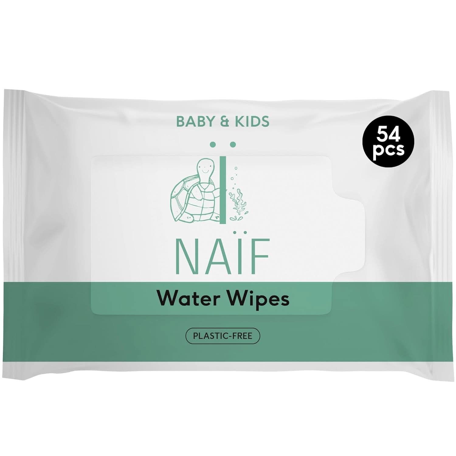 Naïf Plastique sans Feuchttücher 54 Stück (1Er X 54 Stück) - Pour Babypo, Körper Und Gesicht - Naturichen Inhaltsstoffen Naty Shop