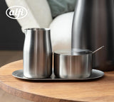alfi ENSEMBLE À LAIT ET SUCRE, finition mate, ensemble à lait et sucre en acier inoxydable de haute qualité, design élégant, passe au lave-vaisselle, durable