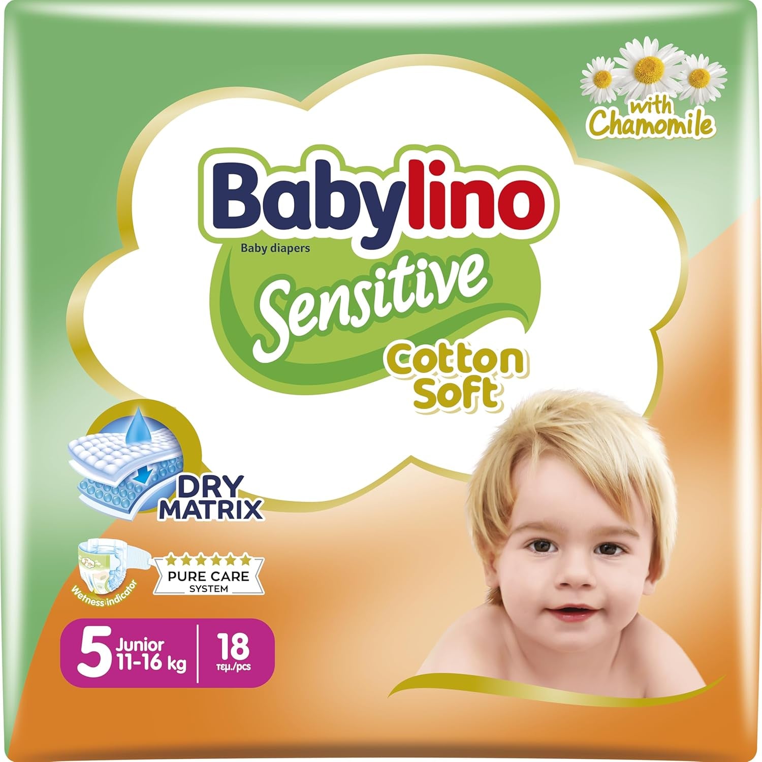 Couches pour bébés sensibles, taille 6, extra large (13-18 kg), 114 couches