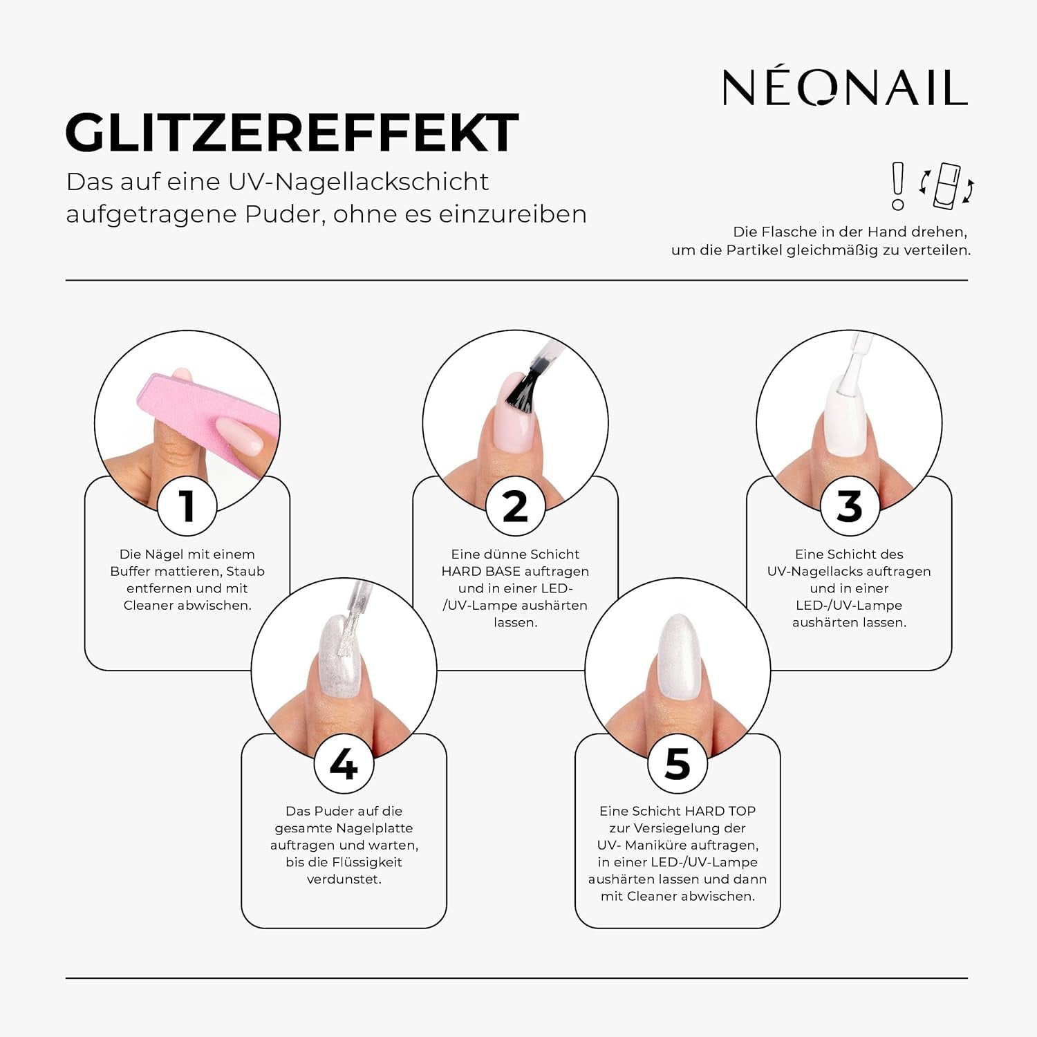 NÉONAIL Poudre à Ongles Liquide Chameleon 04 - Flüssiger Nagelpuder - Chrome Nail Powder - Glitzer Nägel Puder - Nail Art - Nageldesign Zubehör - Glitter Powder - Chrom Nagelpuder - Grün, Gelb - 6.5 Ml