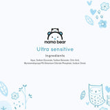 Mama Bear Lingettes ultra sensibles pour bébé sans parfum 1008 unités (18 paquets de 60) Naty Shop