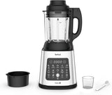 Tefal Perfectmix Cook Hochgeschwindigkeits-Standmixer, Mit Kochfunktion, 10 Auto-Programme, Heiße Und Kalte Rezepte, Abnehmbare Klingen, Inkl. Dampfkorb, Silber/Schwarz, BL83SD30 Cuisine Naty Shop