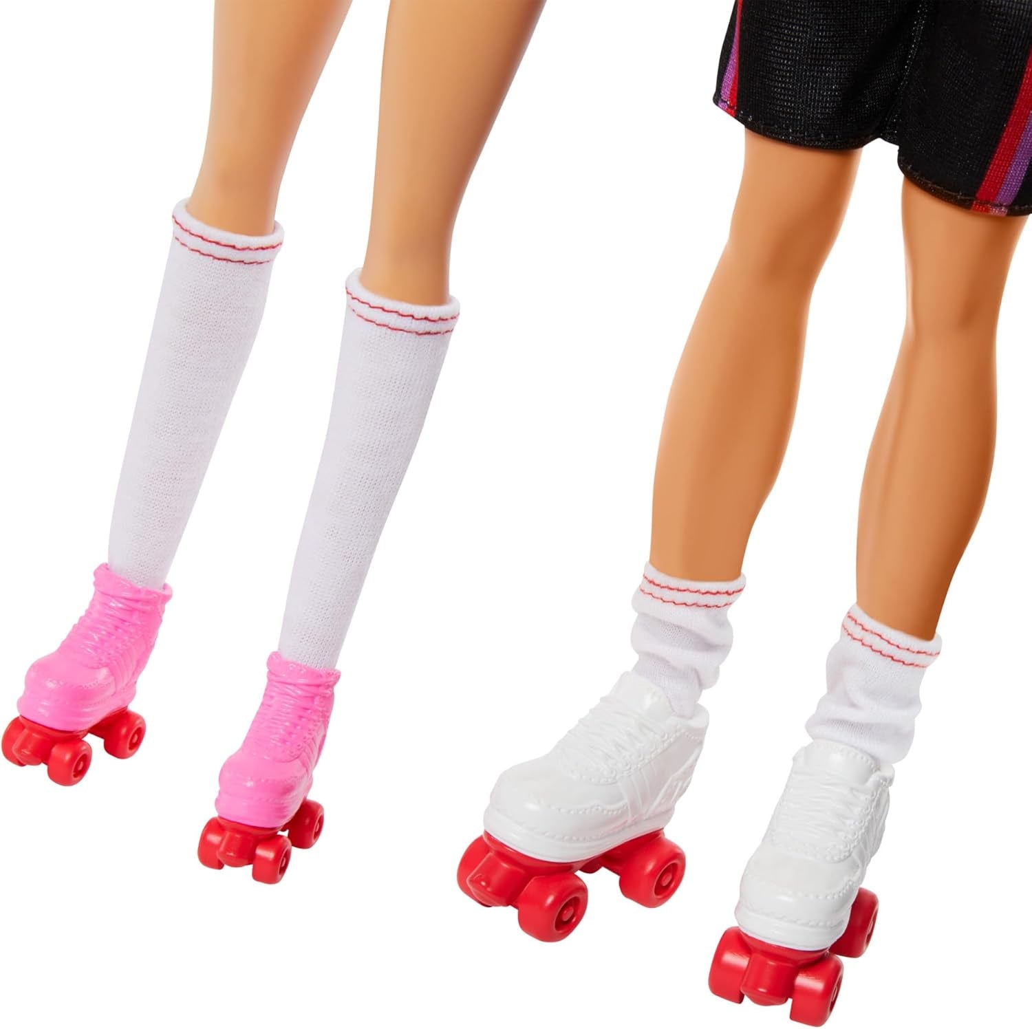Barbie Fashionistas Coffret avec 2 poupées mannequins et 6 accessoires, poupées mannequins Barbie et Ken Roller Skating, figurines à collectionner 65e anniversaire, HXK90