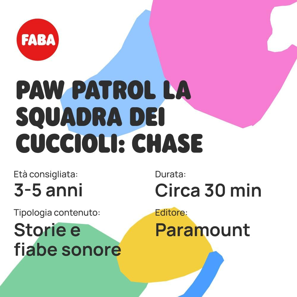 Figurine sonore - PAW Patrol Puppy team : Chase - histoires sonores et contes de fées, garçons et filles 2-4 ans, version italienne Baby Toys Naty Shop