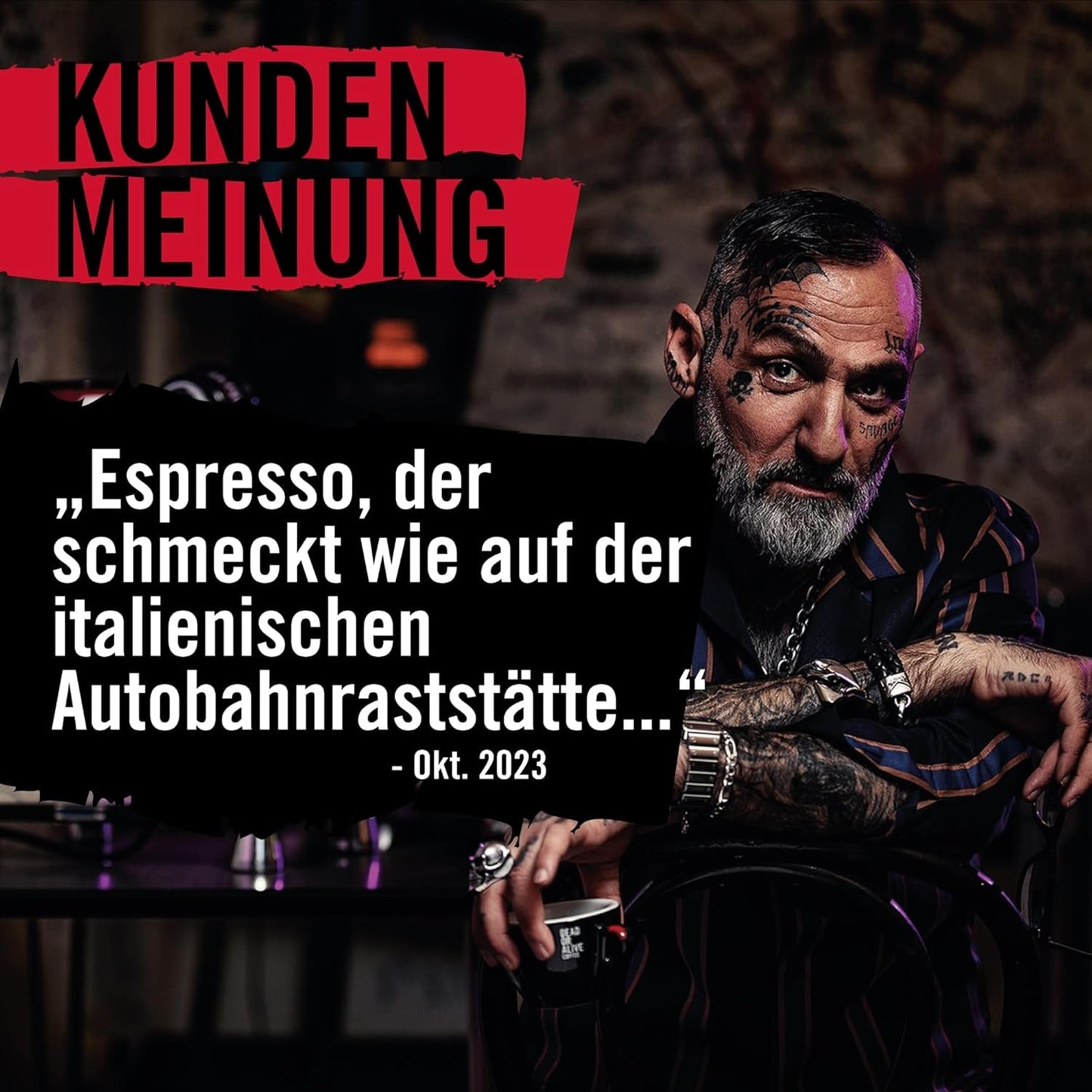 DEAD OR ALIVE Espresso No3 - Starke Espressobohnen 1kg - 100% Robusta - Kaffeebohnen für Kaffeevollautomat und Espressomaschine - Ganze Bohnen mit viel Koffein aus Italien - Café en grains