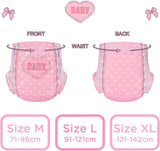 Couches imprimées pour adultes 5500-5800 ml, lot de 2 – Bébé rougissant (M)