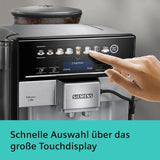 Machine à expresso automatique Siemens EQ.6 plus s700 TE657503DE, pour de nombreuses spécialités de café, mousseur à lait, moulin en céramique, double fonction café, anticalcaire, nettoyage vapeur automatique, 1500 W, acier inoxydable