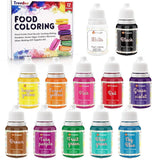 Lot de 12 colorants alimentaires liquides, 10 ml Naty Shop Default Title